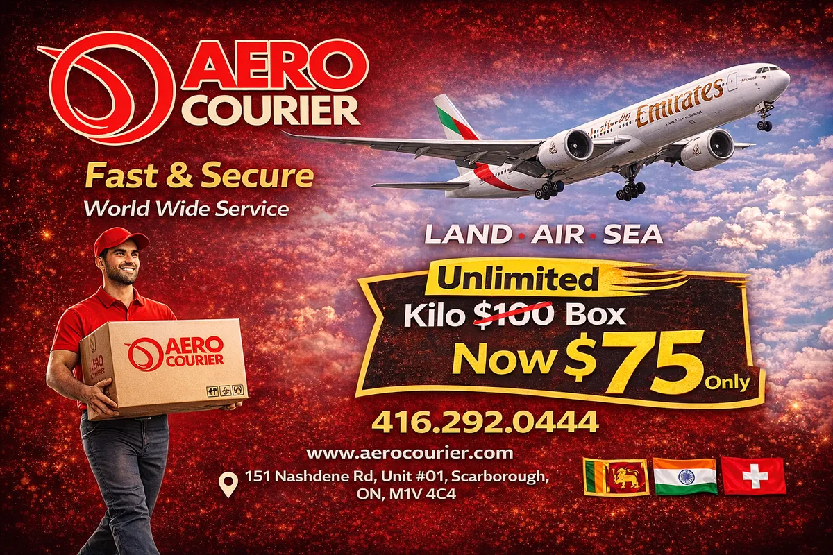 AERO COURIER  | Air Cargo | Shipping Canada to SriLanka